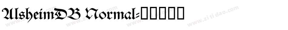AlsheimDB Normal字体转换